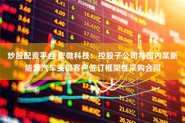炒股配资平台 宏微科技：控股子公司与国内某新能源汽车头部客户签订框架性采购合同