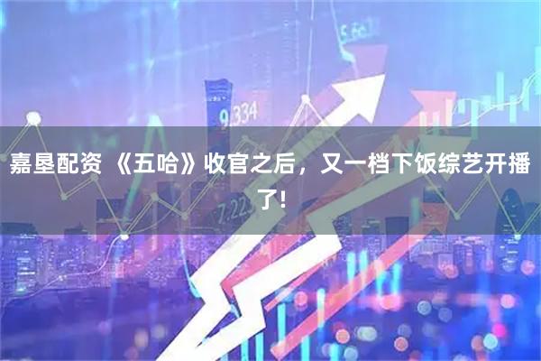 嘉垦配资 《五哈》收官之后，又一档下饭综艺开播了!
